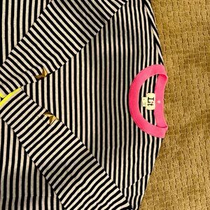 Lt black and white stripped sweater